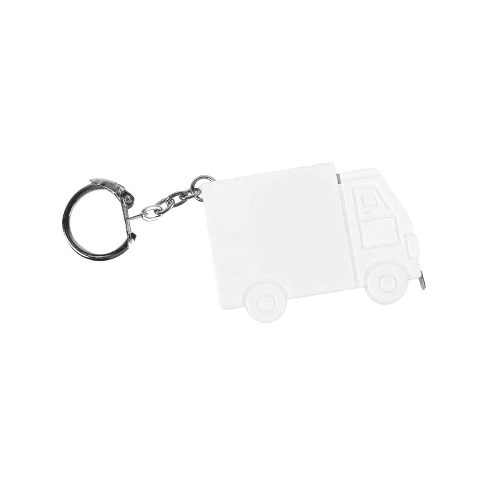 Брелок-рулетка "Грузовик", пластик, металл, 1 м, белый - 2
