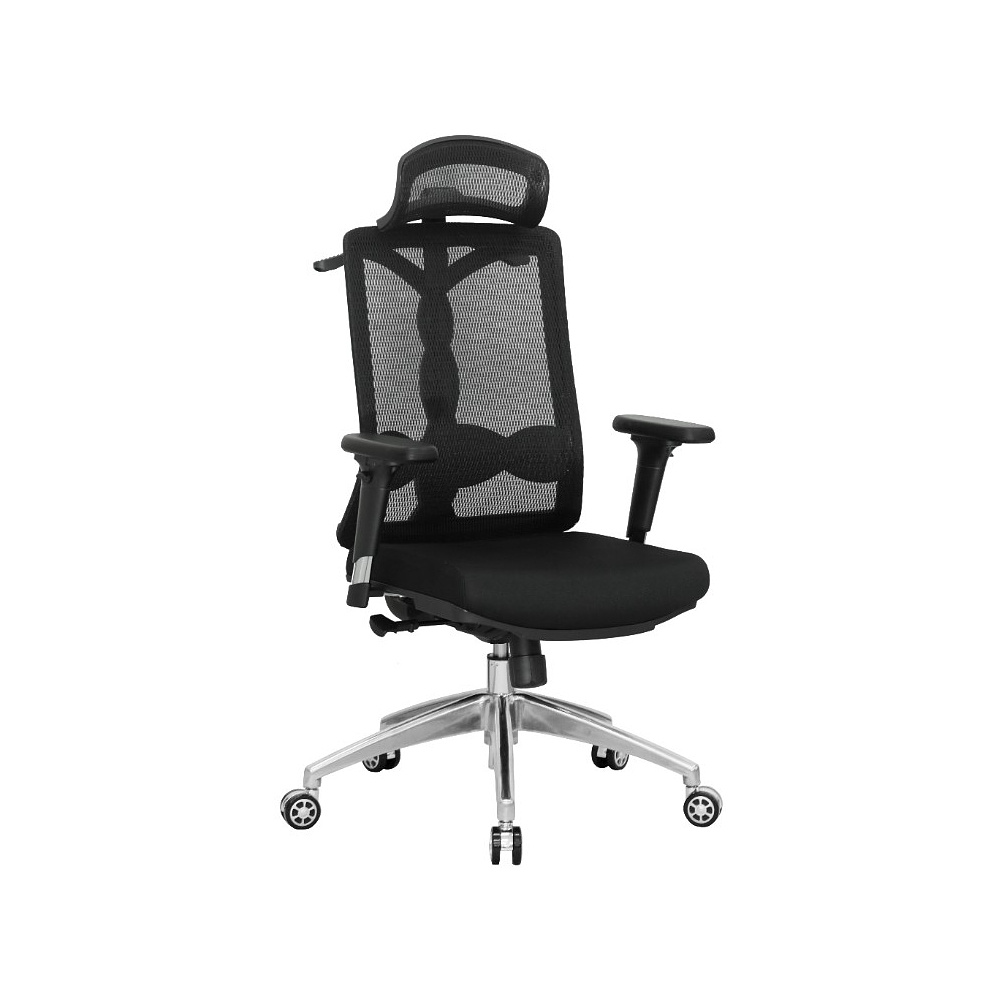Кресло для руководителя EVOLUTION "FUSION Fabric", ткань, сетка, металл, черный - 5