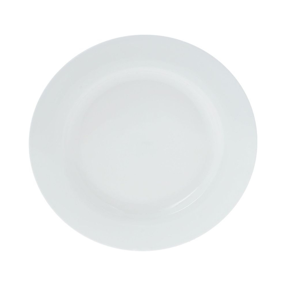 Тарелка обеденная, фарфор, белый