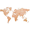 Пазл деревянный "Карта мира" одноуровневый на стену,  XL 3143, 72х130 см - 2