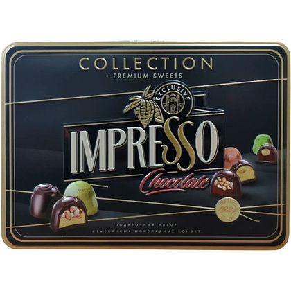 Конфеты в наборе "Impresso Premium", 423 г, черный 