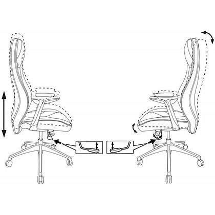 Кресло для руководителя "Бюрократ ZEN", кожа, алюминий, коричневый - 5