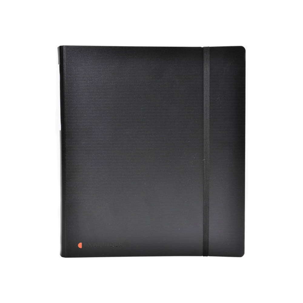 Папка на кольцах с блокнотом "Exactive", 4 кольца, черный