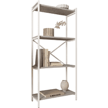 Стеллаж ALLERD RION белый муар, 675х300х1500, бетон