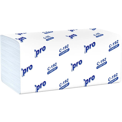 Полотенца бумажные PROtissue V - сложение 250 листов, 1 слой, 100% целлюлоза - 2