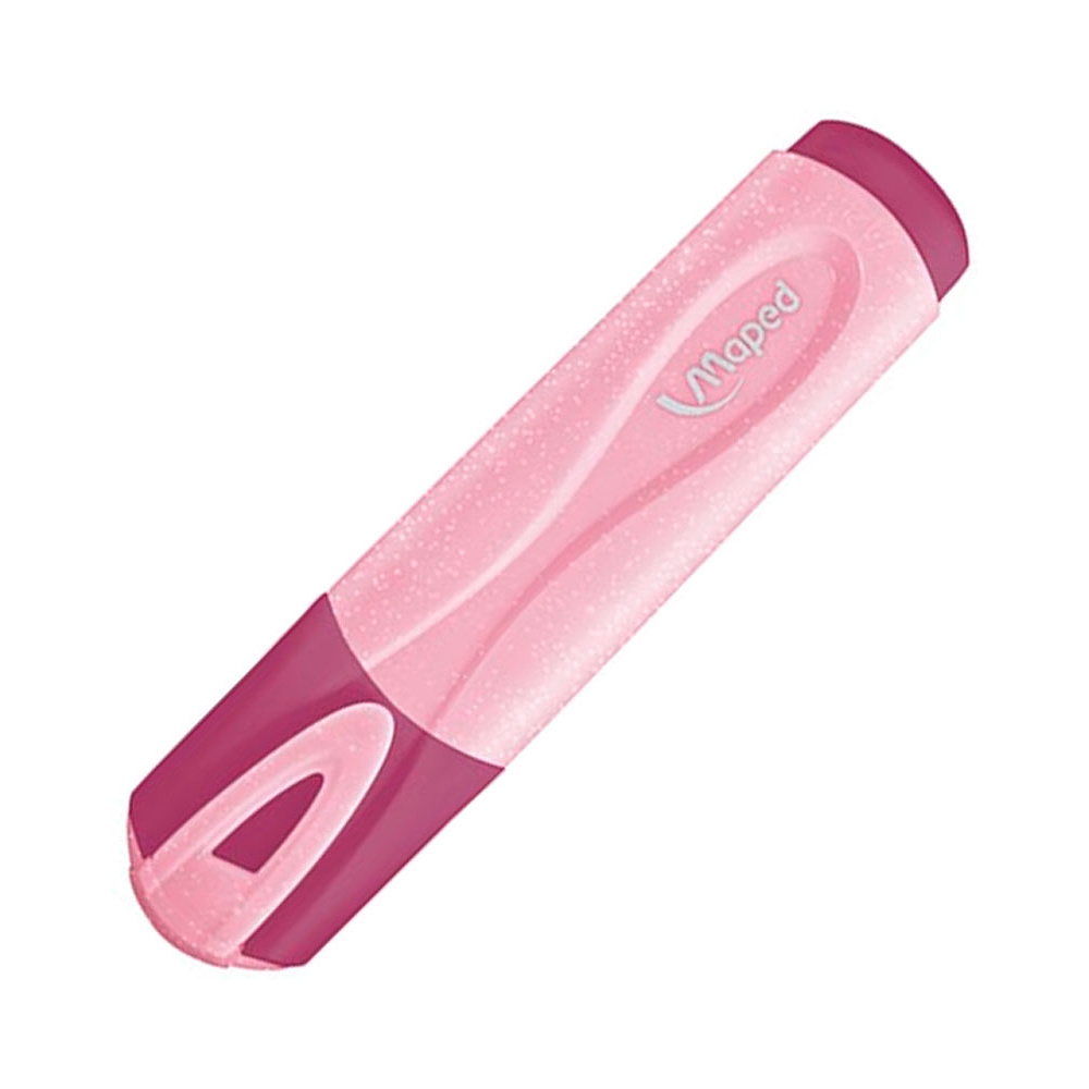 Маркер текстовый Maped "Fluo Peps", розовый с глиттером