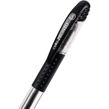 Ручка шариковая "Pronto", 0.5 мм, прозрачный, стерж. черный - 6