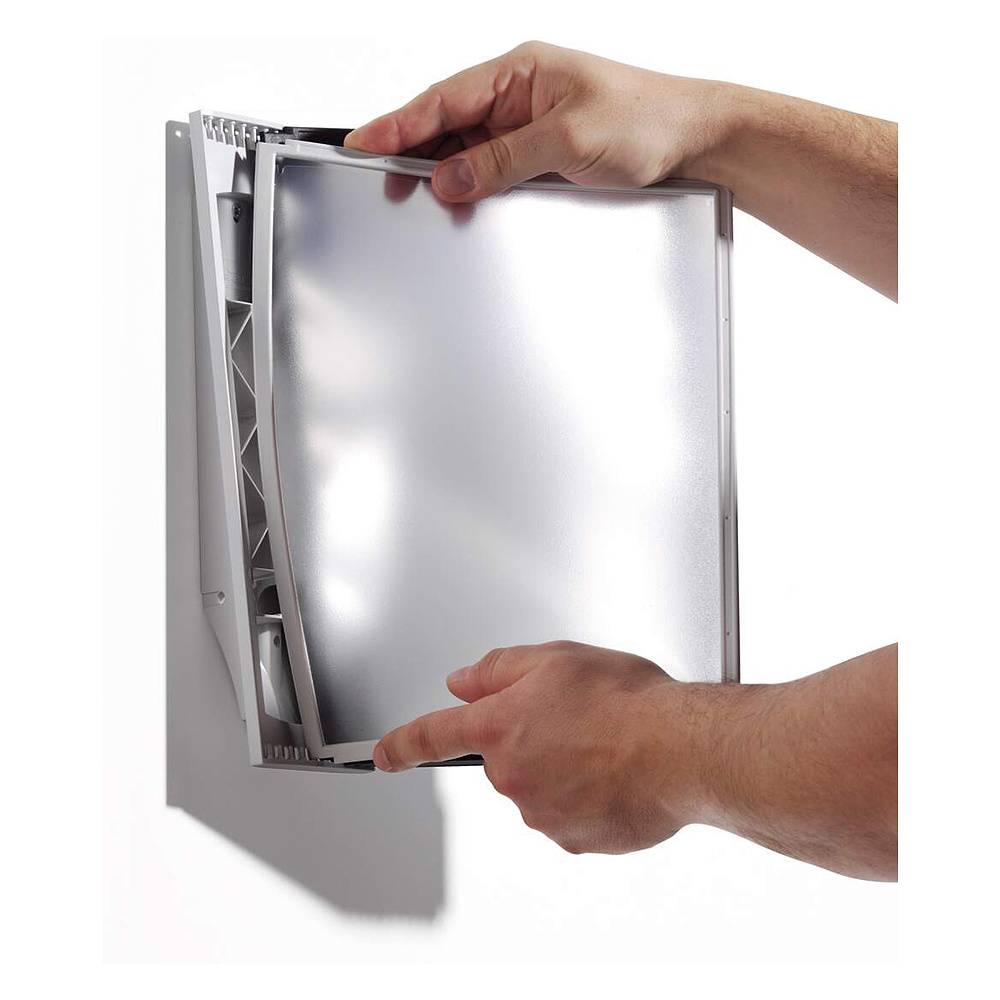 Стойка информационная настенная "Sherpa", A4, серый, черный - 4