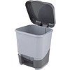 Урна для мусора 8 л, пластик, с педалью, серый - 3
