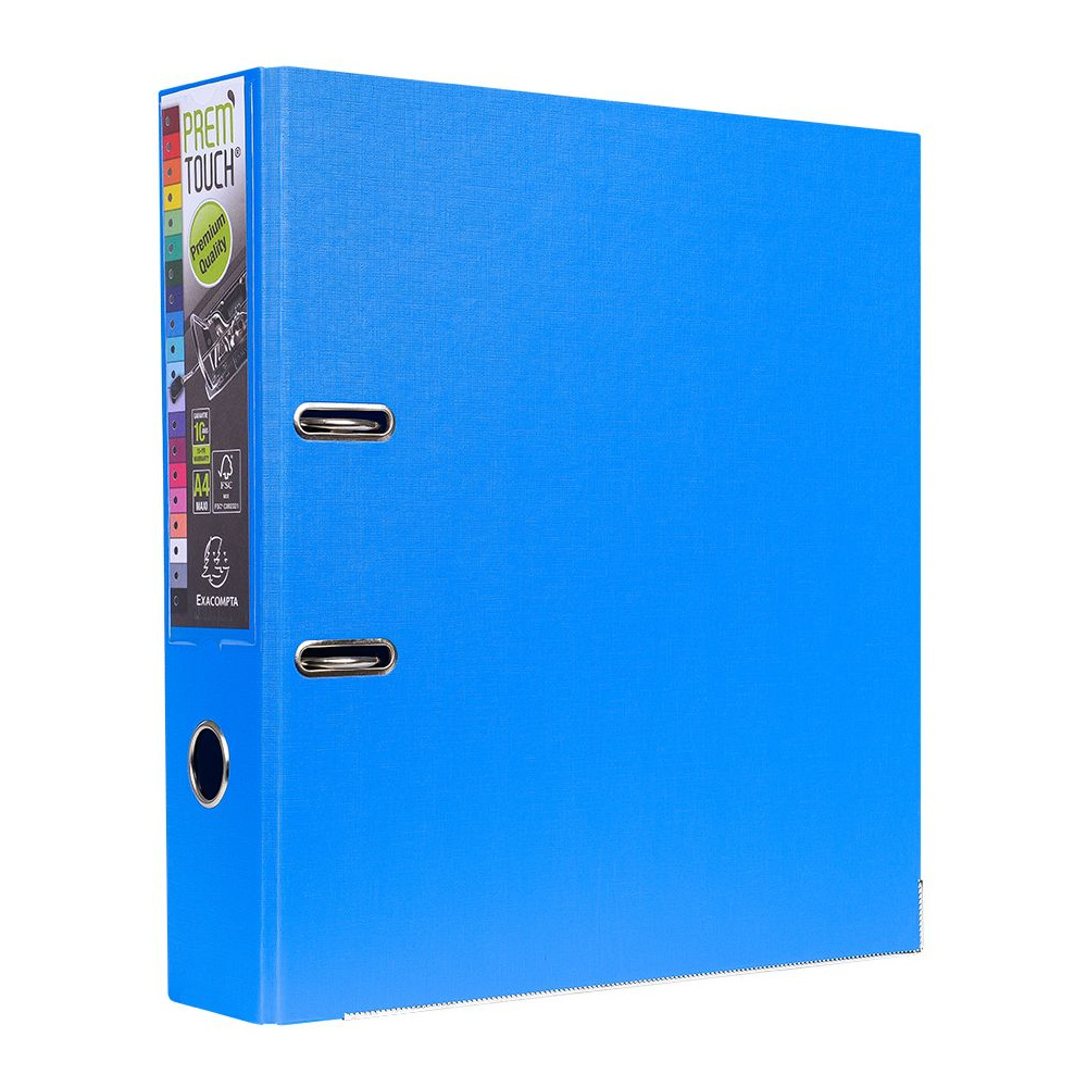 Папка-регистратор "Exacompta", A4, 80 мм, ПВХ, светло-синий