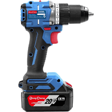 Дрель-шуруповерт "DongCheng" аккум., бесщеточная 20В, 850Вт, 120Нм, аккум. 4.0Ач*2, з/у 4А, тип EM