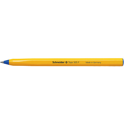 Ручка шариковая "Schneider Tops 505 F", 0.4мм., желтый, стерж. синий - 4