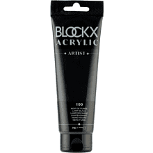 Краски акриловые "Blockx", 100 сажа газовая, 120 мл