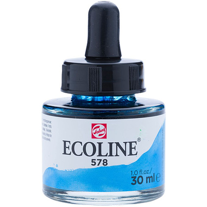 Жидкая акварель "ECOLINE", 578 циан, 30 мл