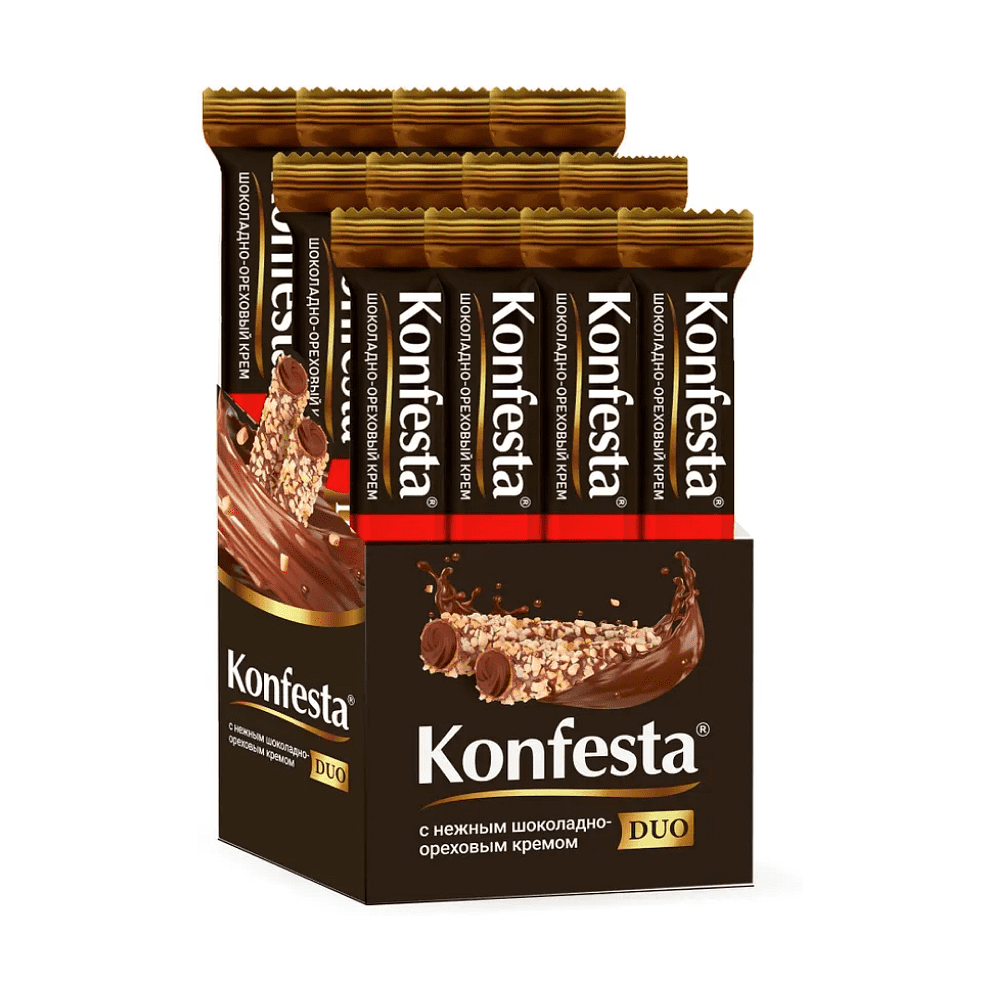 Конфеты "Конфеста DUO", 38 г, с шоколадно-ореховой начинкой - 6