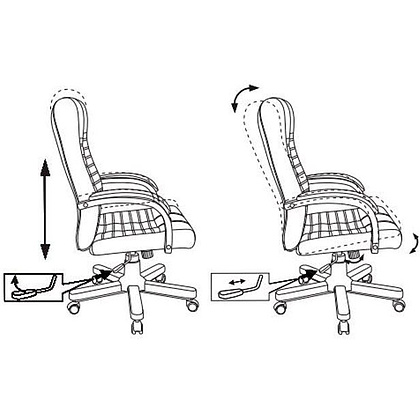Кресло для руководителя "Бюрократ KB-10", кожа, металл, дерево, черный - 7