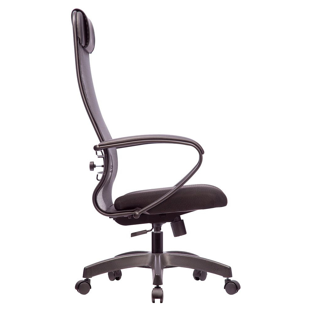 Кресло для руководителя "Metta SU-1-BP Комплект 11 PL", сетка, пластик, темно-серый - 3