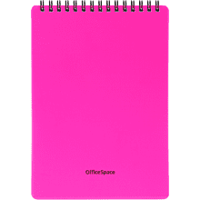 Блокнот "Neon", А5, 60 листов, клетка, розовый