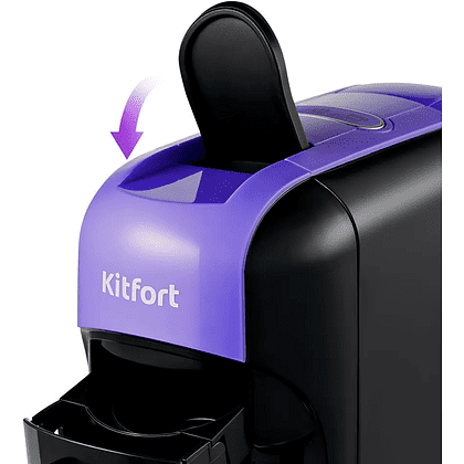 Кофеварка Kitfort KT-7105-1, черно-фиолетовая - 5