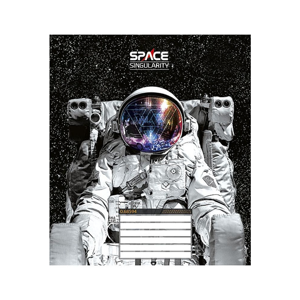 Тетрадь "Space", A5, 12 листов, клетка, ассорти - 3