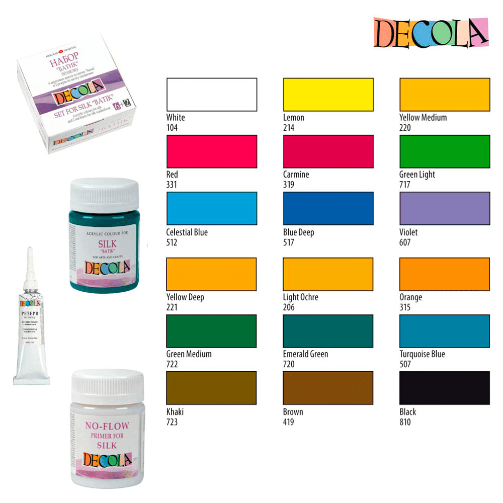 Краска акриловая по шелку перламутровая "Декола", 624 слива, 50 мл., банка - 3