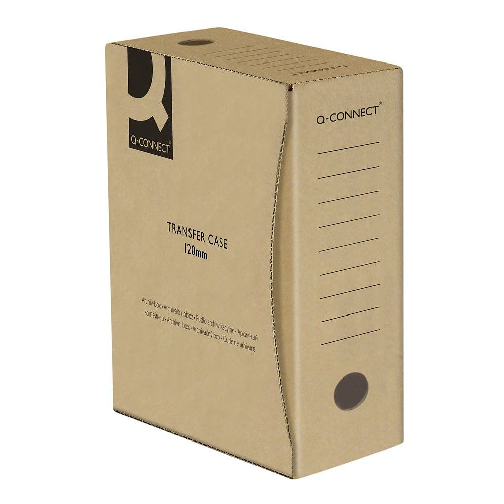 Коробка архивная "Q-Connect", 120x339x298 мм, коричневый