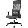 Кресло для руководителя Бюрократ T-995, ткань, сетка, серый, металл черный - 3