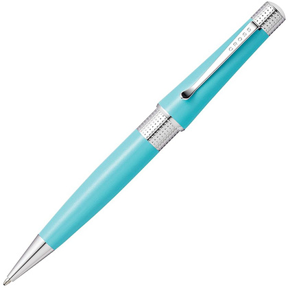 Ручка шариковая автоматическая "Cross Beverly Sea Foam Pearlescent", 0.7 мм, морская пена, серебристый, стерж. черный