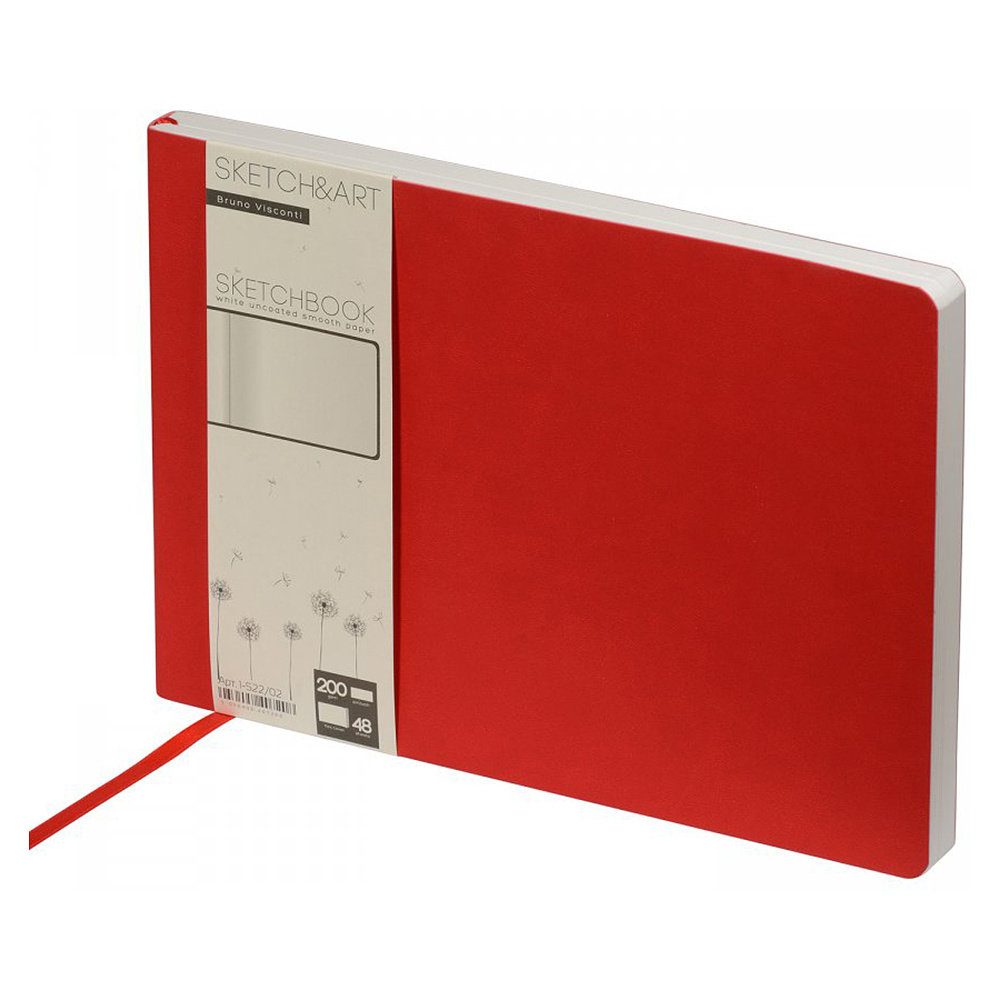 Скетчбук "Sketch&Art. Horizont", 25x17.9 см, 200 г/м2, 48 листов, красный - 2