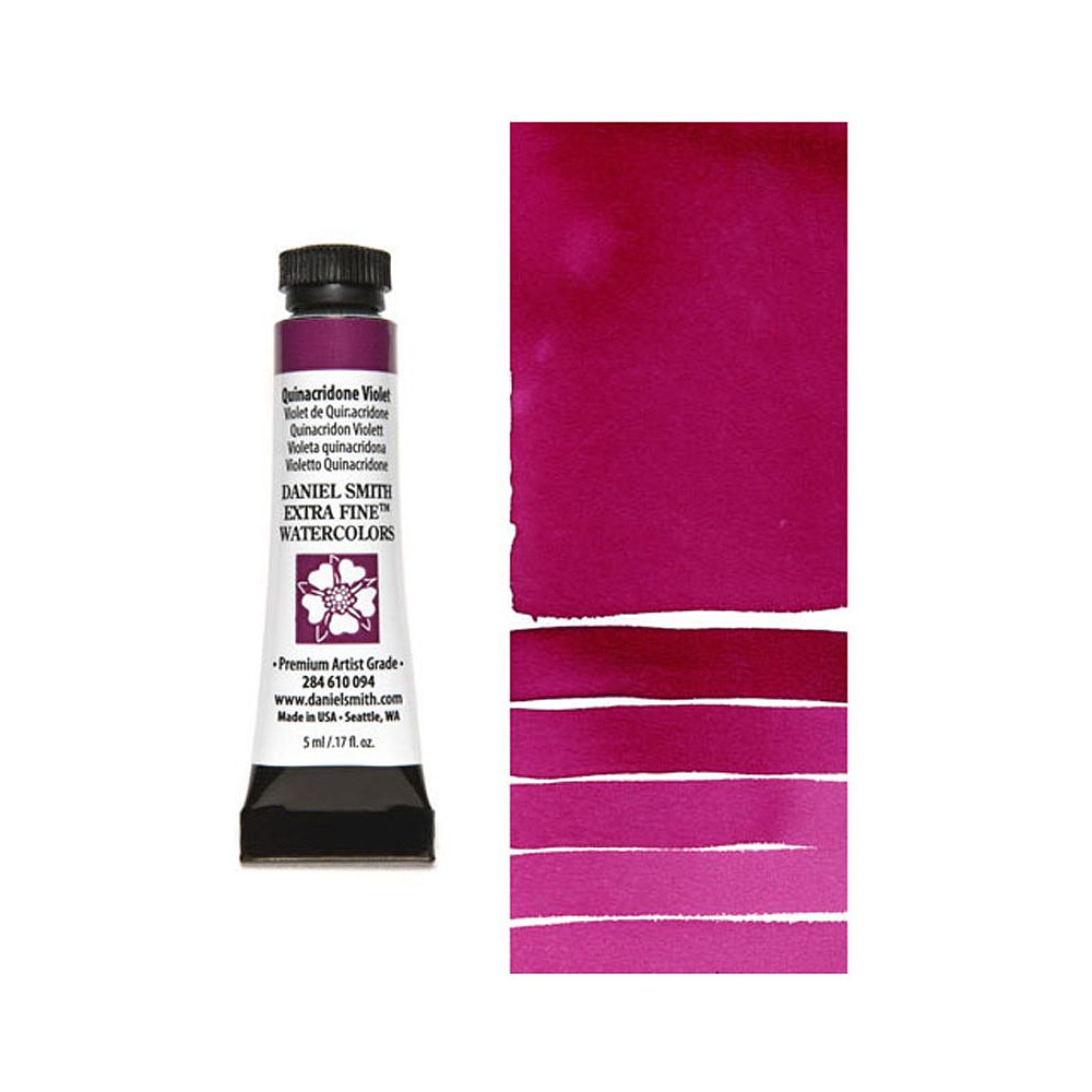 Краски акварельные "Daniel Smith", хинакридон фиолетовый, 5 мл, туба