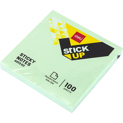 Бумага для заметок на клейкой основе "Deli", 76x76 мм, 100 листов, ассорти - 4