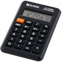 Калькулятор карманный Eleven "LC-310NR", 8-разрядный, черный