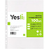 Файл (папка-карман) "Yesli:", A4, 100 шт, 35 мкм, прозрачный