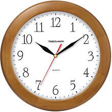 Часы настенные "988961", стекло, 300 мм, коричневый