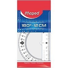 Транспортир 180° Maped, 10 см, прозрачный