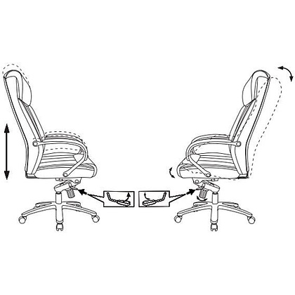 Кресло для руководителя Бюрократ T-9922SL, кожа, металл, черный - 8