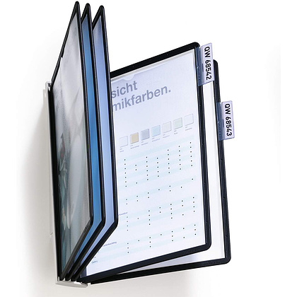 Стойка информационная настенная "Sherpa Wall 5", A4, черный - 2