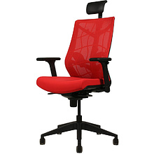 Кресло для руководителя "Nature II Slider", каркас черный, ткань, пластик, красный