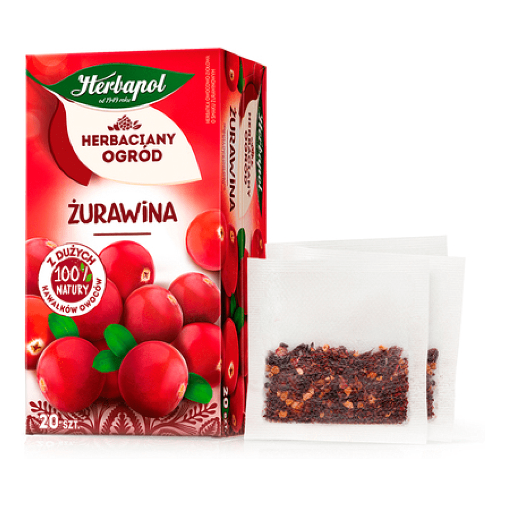 Чай "Herbapol", 20 пакетиков x2.5 г, фруктовый, со вкусом клюквы