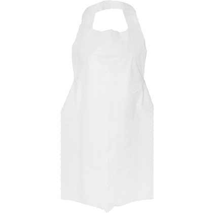 Фартук одноразовый п/э 80х140 см, 12 мкм, белый, 100шт/упак