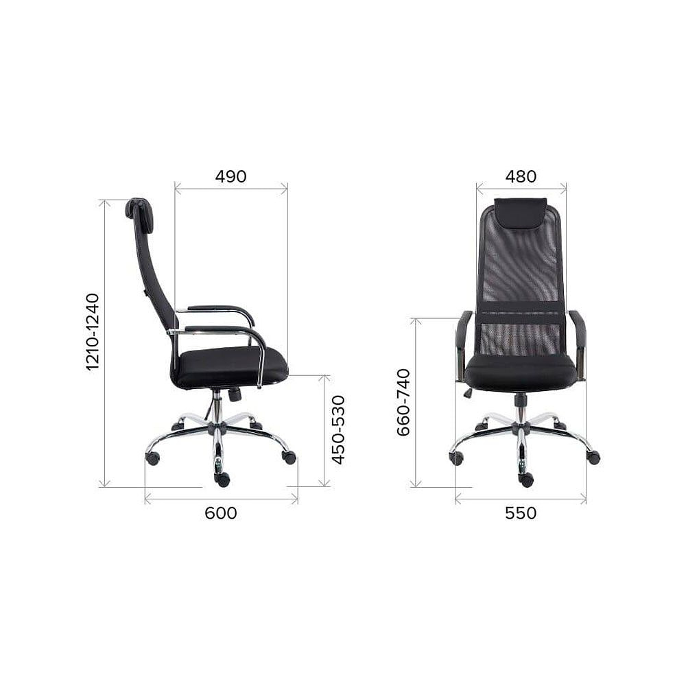 Кресло для руководителя "EVERPROF EP-708", ткань, металл, черный - 5