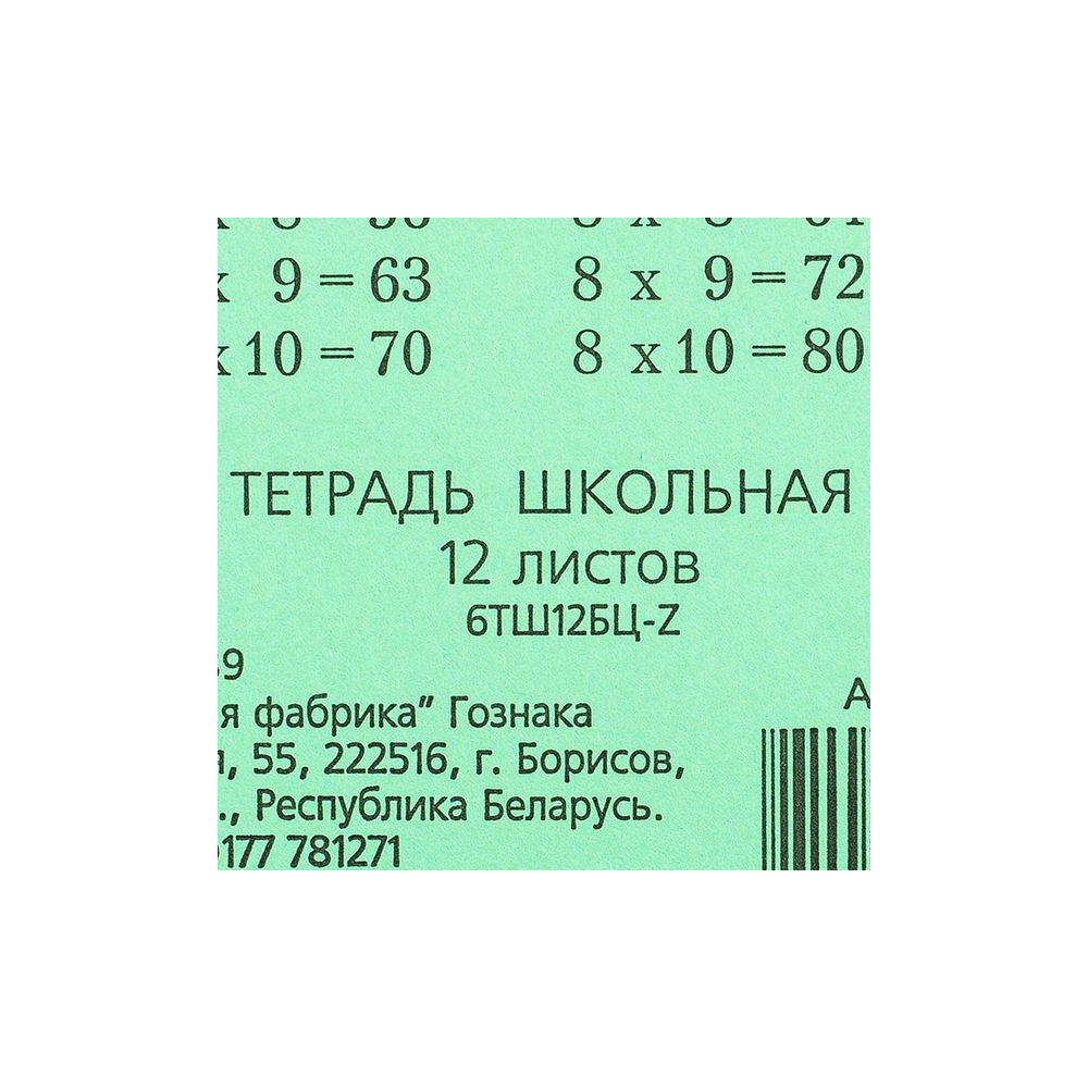 Тетрадь, A5, 12 листов, косая линейка, зеленый - 3