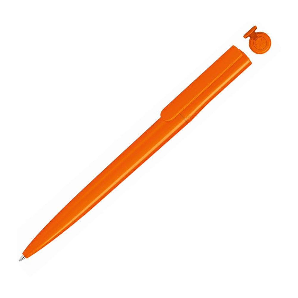 Ручка шариковая автоматическая "Pet Pen Recycled", 1.0 мм, оранжевый, стерж. синий