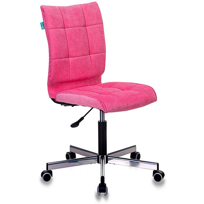 Кресло для персонала "Бюрократ СH-330M/VELV", ткань, металл, розовый