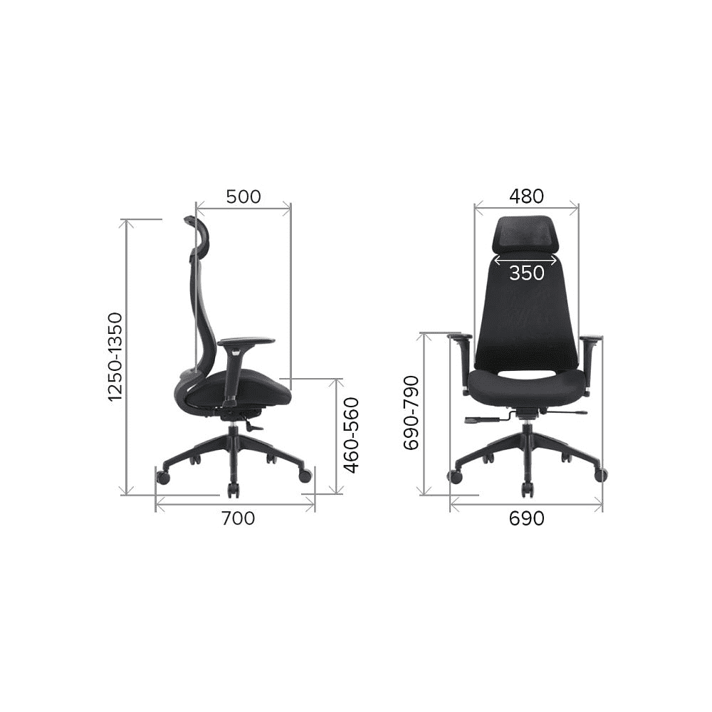 Кресло для руководителя EVERPROF Ant, ткань, черный - 6