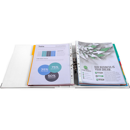 Папка-регистратор "Exacompta", A4, 50 мм, ПВХ, белый - 2