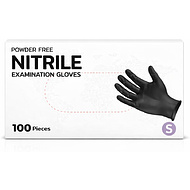 Перчатки нитриловые неопудренные одноразовые, р-р S, 100 шт./уп., черный