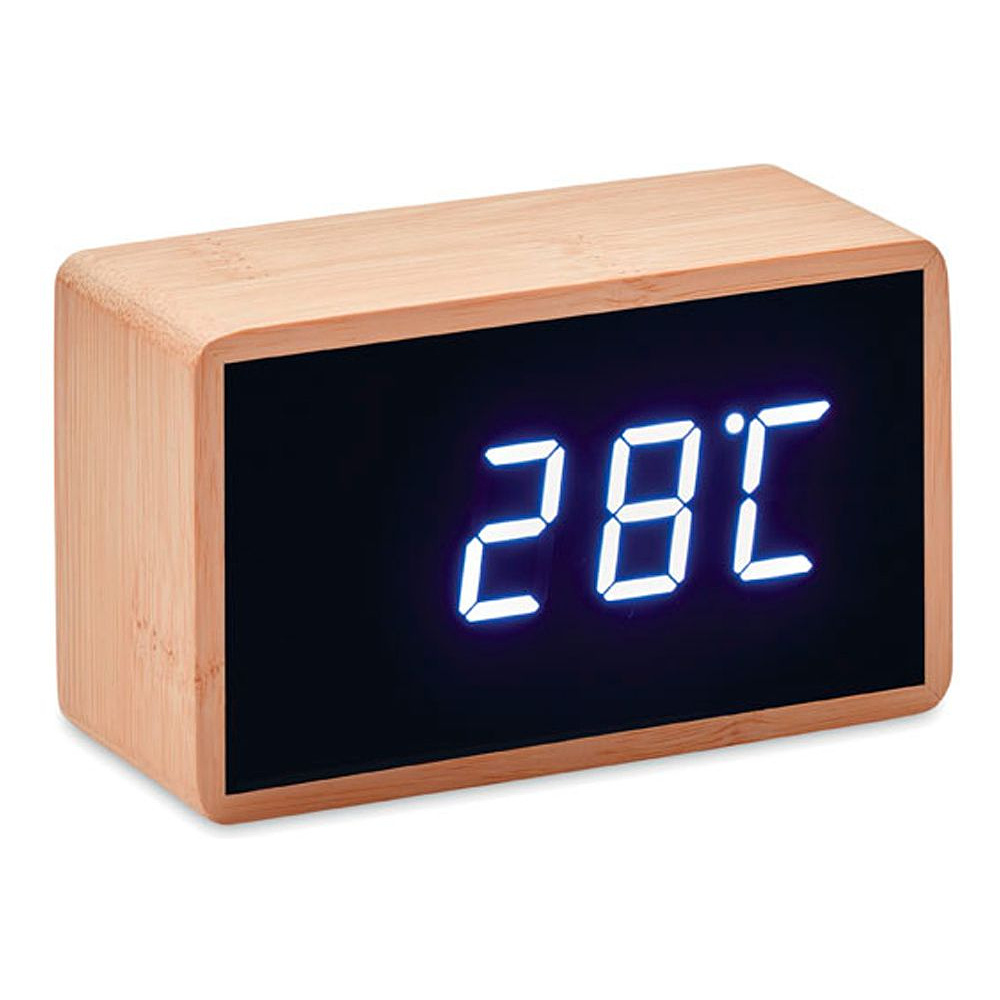 Часы-будильник LED настольные "Miri Clock", коричневый