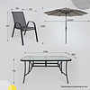Комплект мебели садовой AksHome SUNBEAM (стол 1 шт, 6 кресел, зонт 1 шт), серый, черный - 26