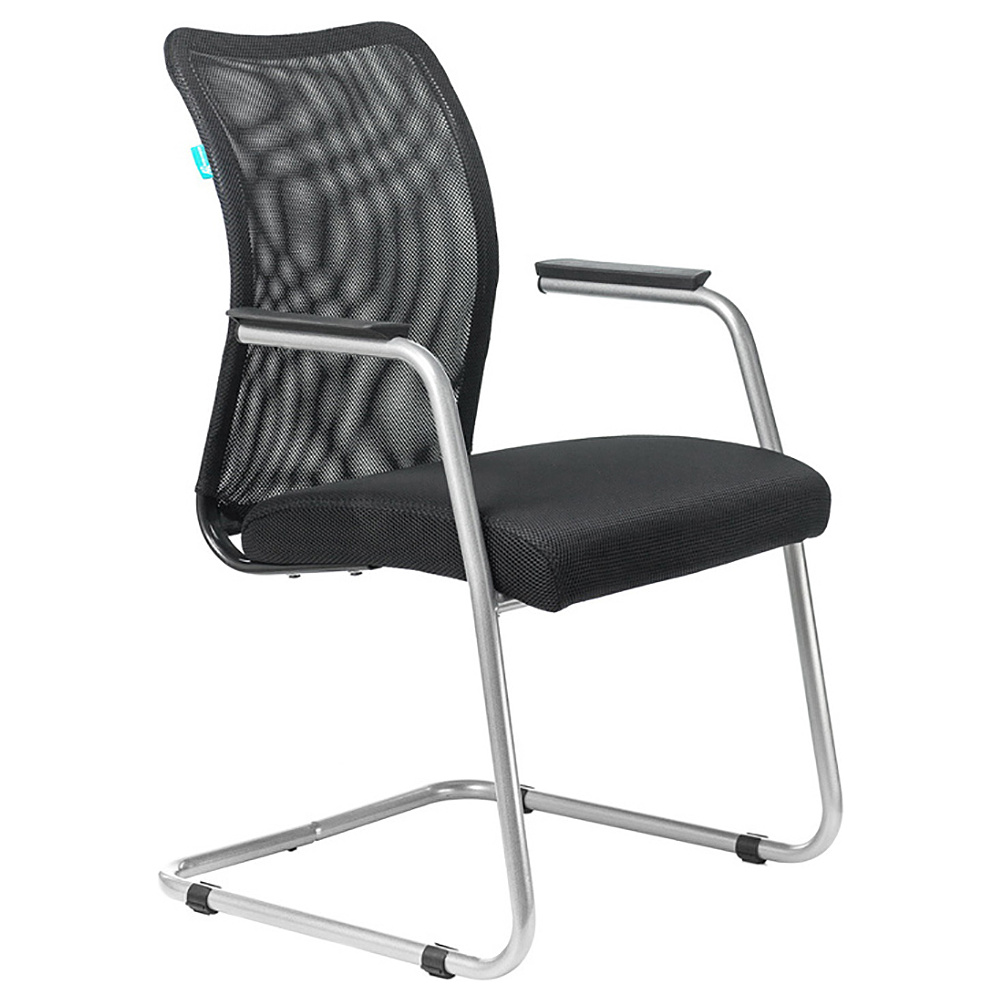 Кресло на полозьях "CH-599AV TW-01", сетка, ткань, металл, черный